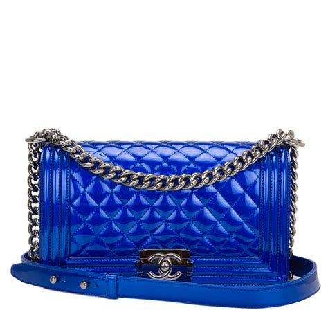 chanel boy metallic blue|Chanel Boy Bag Fashion Sotheby's.